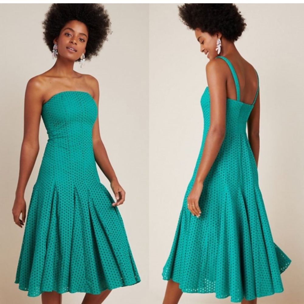 Green Eyelet Dress size 4
